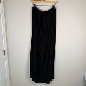 Lane Bryant Strapless Tie Knot Front Flowy Midi Dress Black‎ Plus Size 18/20 NWT